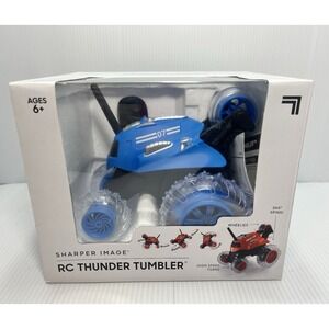 Thunder Tumbler RC Wireless Remote Control Spinning Car By Sharper Image Blue